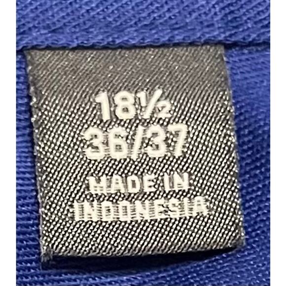 VAN HEUSEN FLEX LONG SLEEVE BUTTON DOWN SHIRT, MENS, 18-1/2 (36/37), ROYAL BLUE - Picture 10 of 12